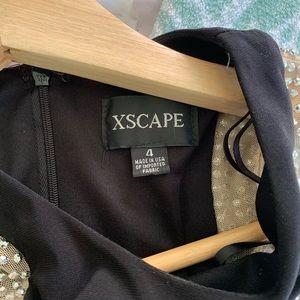 XScape Sleeveless Black Full Length Dress